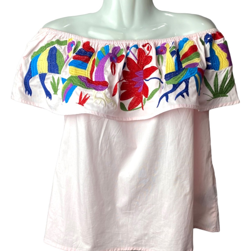 Buddy Love | Off-the-Shoulder Embroidery Top | Size Small